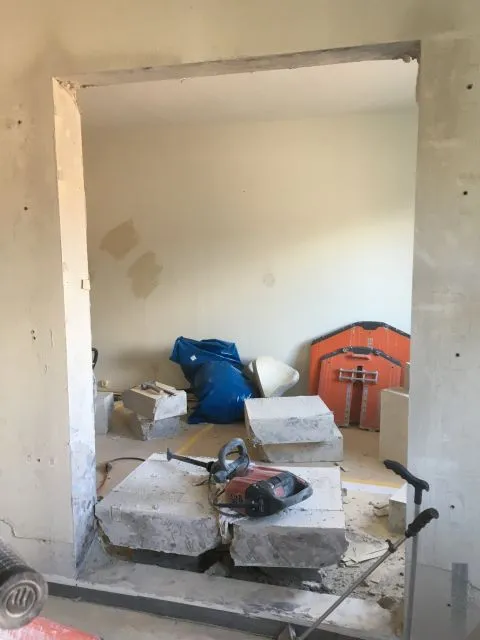 betongsågning i vägg