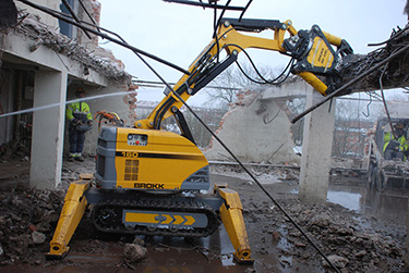Rivningsrobotar är effektiva vid betonghåltagning.